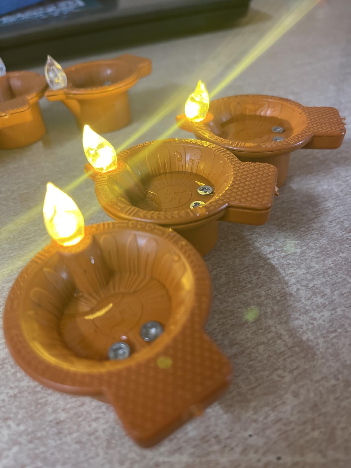LED Light Water Sensor Diyas with, Ambient Lights, (Pack of 6/12/18/24)